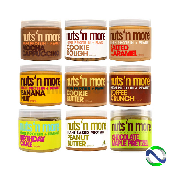 Nuts 'n more Protein Peanut Butter 454g Mixed Flavors | Optimizenutrition.ca
