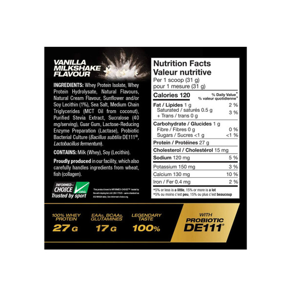 PVL Isogold 1.85lb whey protein isolate Ingredients | Optimize nutrition