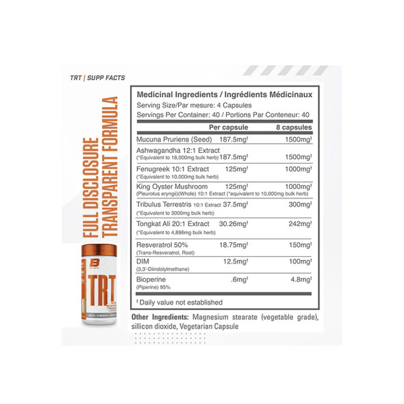 Ballistic Labs TRT Testosterone Booster ingredients | Optimize Nutrition