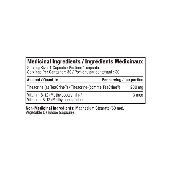 Pro Line Teacrine 30cap ingredients | Optimize Nutrition Pro Line Teacrine 30cap ingredients | Optimize Nutrition