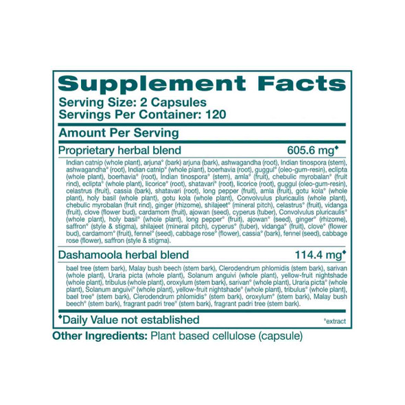 Himalaya Heartcare 120Cap ingredients | Optimizenutrition.ca