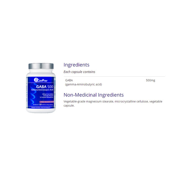 CanPrev Gaba 500 Ingredients | Optimize Nutrition