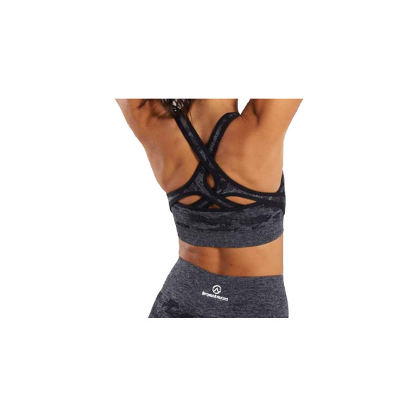Optimize Athletics Womens Camo Sports Bra Black | Optimize Nutrition