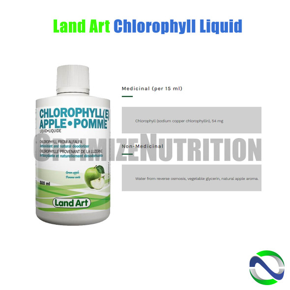 Land Art Liquid Chlorophyll 500ml Nutritional Facts | OptimizeNutrition.ca
