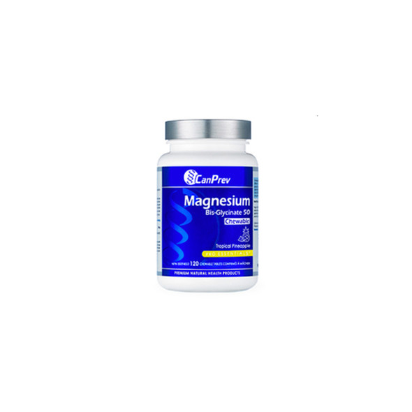 CanPrev Magnesium Bis Glycinate 50mg 120 Chewables | optimizenutrition.ca