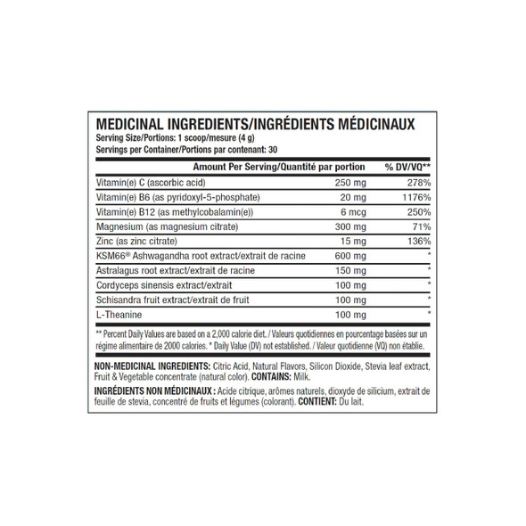 ANS Unwind Adrenal Support 150g ingredients | optimize nutrition