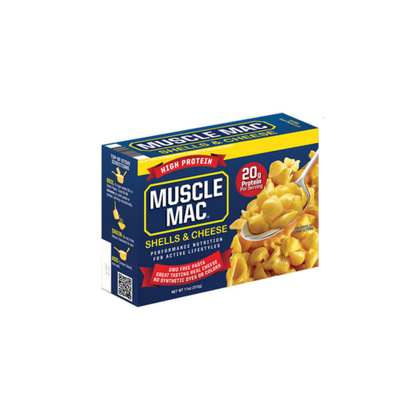 Muscle Mac Shells & Cheese 11oz Cheddar | optimizenutrition.ca