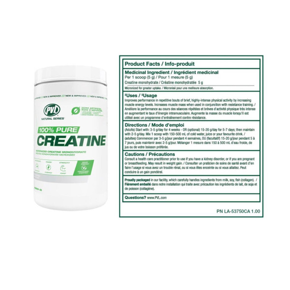 PVL Pure Vita Labs Creatine Ingredients | optimize nutrition