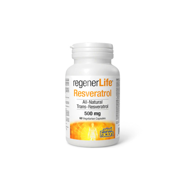Natural Factors Regenerlife Resveratrol 500mg 60Vcap | Optimize Nutrition