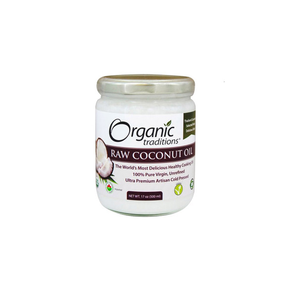 Organic Traditions Raw Coconut Oil 500ml | Optimize Nutrition