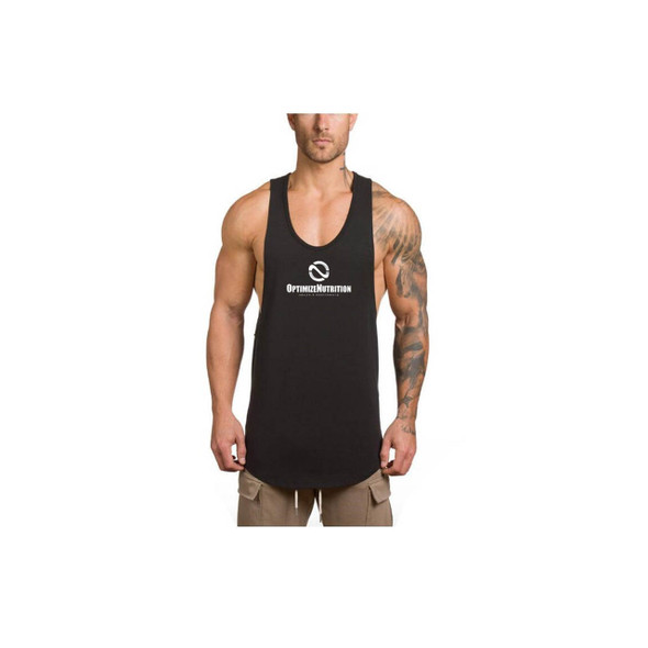 Optimize Nutrition Men's Long Tail Tank Top Cotton Blend | Optimize Nutrition