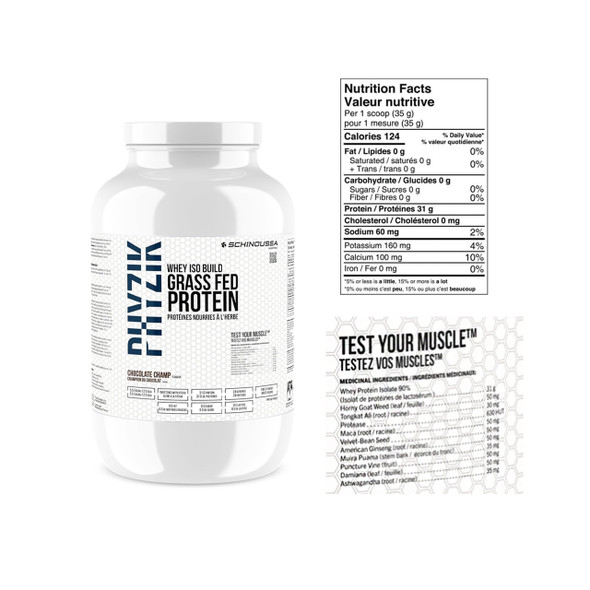 Schinoussa Phyzik Whey Iso-Build Grass Fed Protein 840g Ingredients | Optimize Nutrition