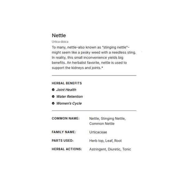 Traditional Medicinals Organic Nettle Leaf Tea Info | Optimize Nutrition Traditional Medicinals Organic Nettle Leaf Tea Info | Optimize Nutrition