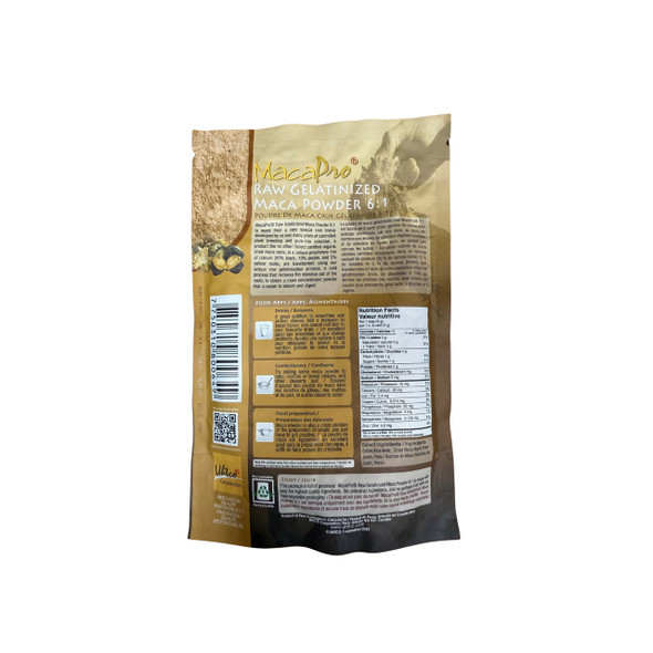 Uhtco MacaPro Raw Gelatinized Maca Powder 6:1 225g Label | Optimize Nutrition Uhtco MacaPro Raw Gelatinized Maca Powder 6:1 225g Label | Optimize Nutrition