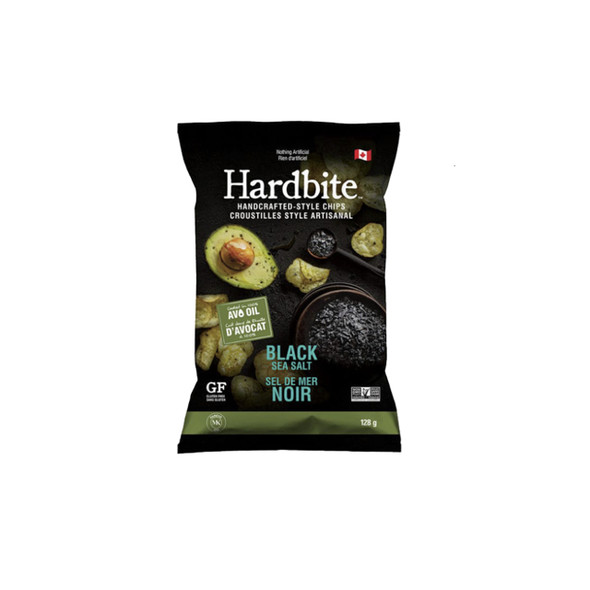 Hardbite Chips 128g 100% Avocado Oil Black Sea Salt | Optimize Nutrition