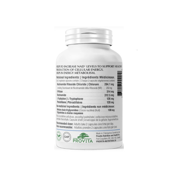 Provita Nadogen NAD+ SIRT1 60Vcap Ingredients | Optimize Nutrition