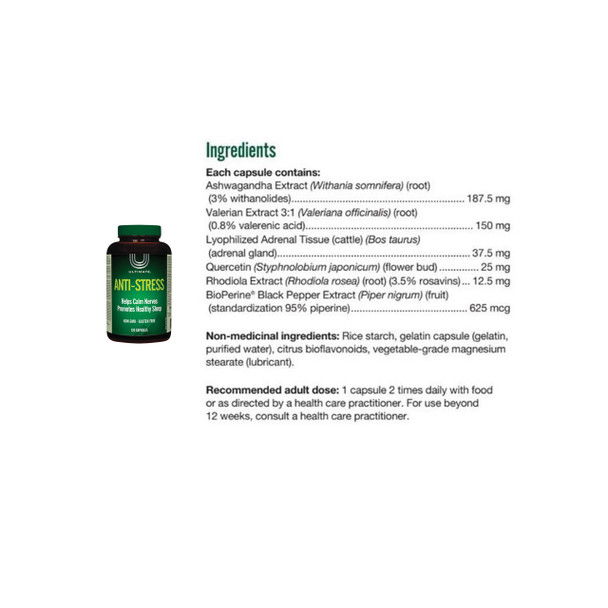 Ultimate AntiStress 120Cap Optimizenutrition.ca