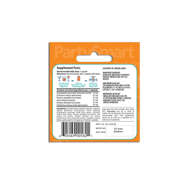 Himalaya Party Smart 1Cap Ingredients | Optimize Nutrition