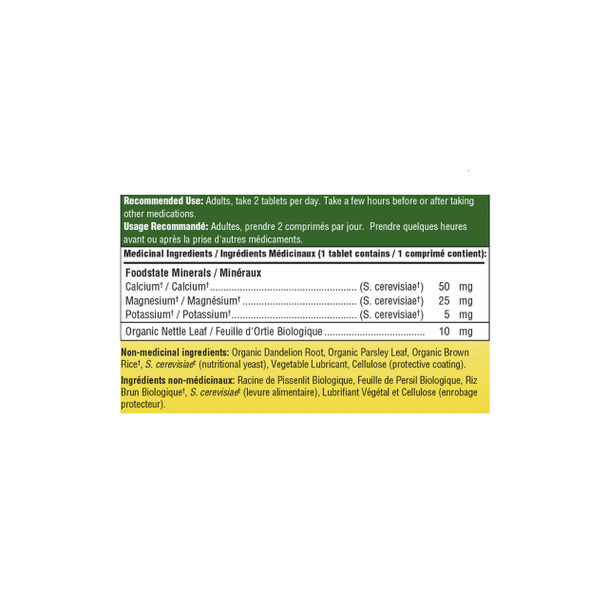 MegaFood Cal Mag Pot 60Tab Nutrition Facts | Optimize Nutrition
