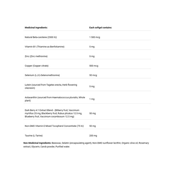 Prairie Naturals Ocu-Force 60softgels Ingredients | Optimize Nutrition