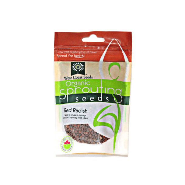West Coast Seeds Organic Red Radish 100g | Optimize nutrition West Coast Seeds Organic Red Radish 100g | Optimize nutrition