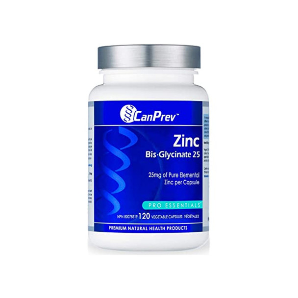 CanPrev Zinc Bis-Glycinate 25 120Vcap  | Optimize Nutrition
