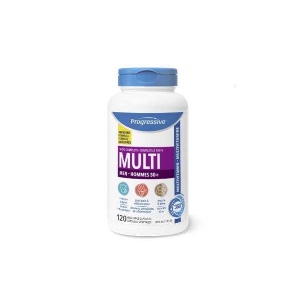 Progressive Multivitamin Men 50+ 120Vcap | Optimize Nutrition