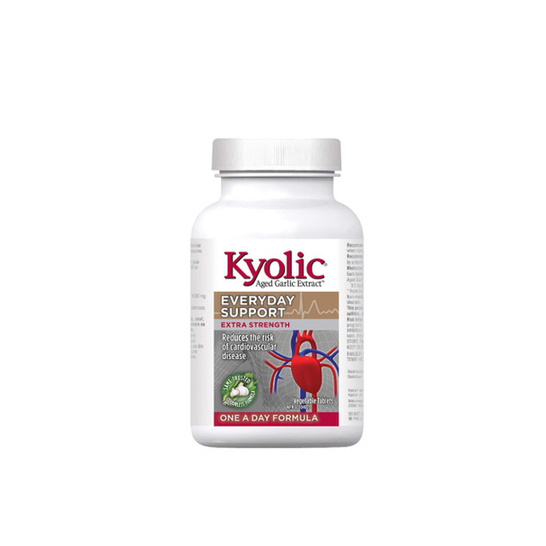 Kyolic Aged Garlic Extract Everyday Support 60VTab Extra Strength | OptimizeNutrition.ca