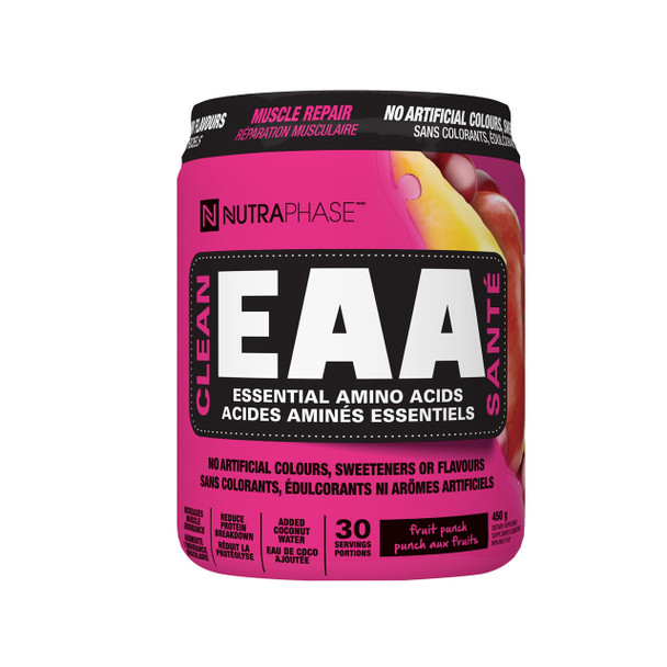 NutraPhase Clean EAA's 450g Fruit Punch | Optimizenutrition.ca