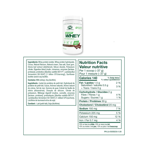 PVL Sport Whey chocolate Ingredients | Optimize Nutrition
