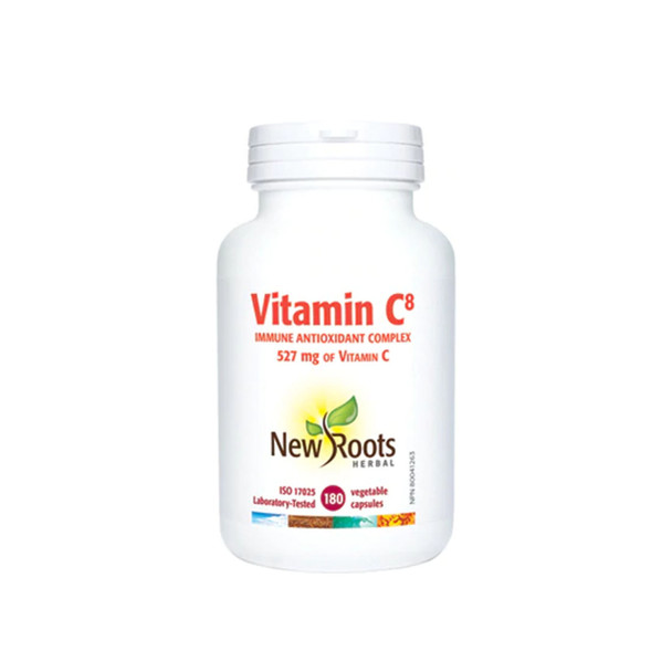 New Roots Vitamin C8 527mg 180cap Nutritional Facts | Optimizenutrition.ca