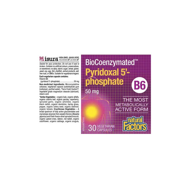 Natural Factors BioCoenzymated Riboflavin 5-Phosphate Ingredients | Optimize Nutrition