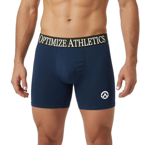Optimize Athletics Men's Bamboo Boxers Indigo | Optimize Nutrition