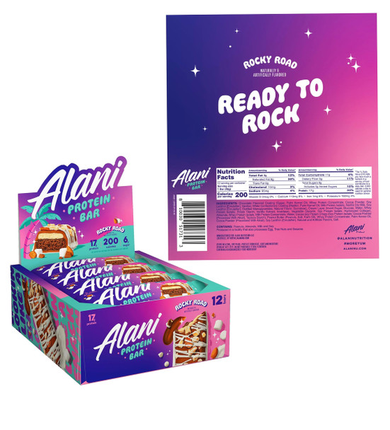 Alani Nu Protein Bars 12 Pack Rocky Road | Optimize Nutrition