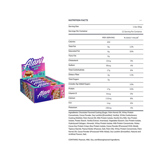 Alani Nu Protein Bars Rocky Road Ingredients | Optimize Nutrition