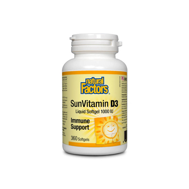 Natural Factors Vitamin D3 2500IU 360Sgel | Optimize Nutrition