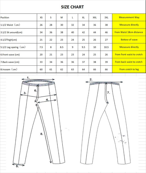 Optimize Athletics Perfect Leggings Sizing Chart | Optimize Nutrition
