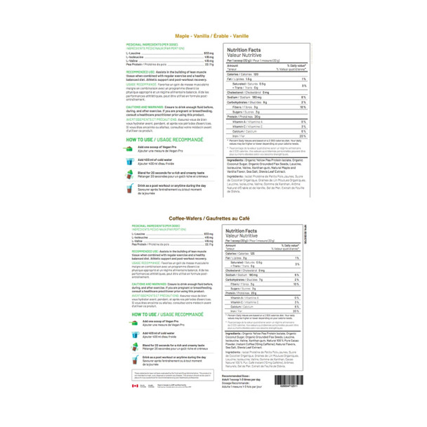 Raw Nutritional Vegan Pro Label | Optimize Nutrition