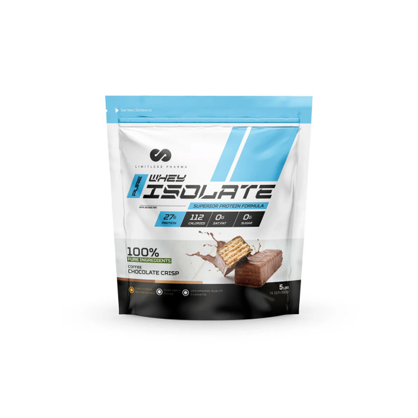 Limitless Pharma Pure Whey Isolate 5lb Coffee chocolate crisp | optimize Nutrition