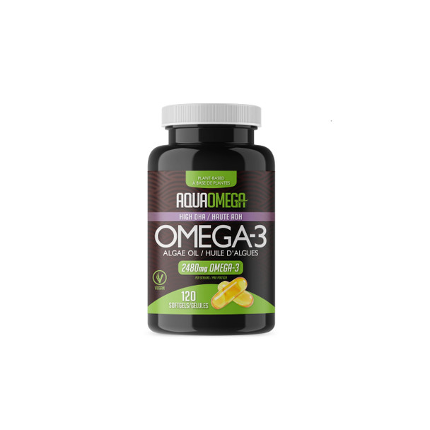 Aqua Omega Plantbased DHA 120 caps | optimizenutrition.ca