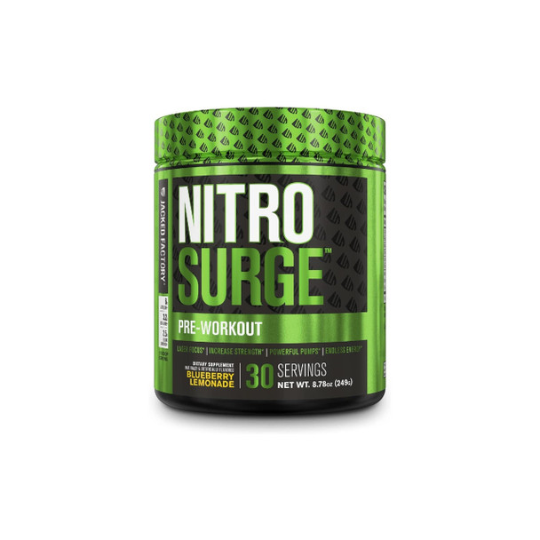 Jacked Factory Nitro Surge Pre-Workout 30Serv Blueberry Lemonade | Optimize Nutrition