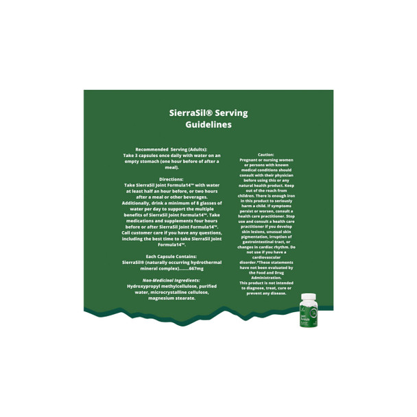 SierraSil Joint Formula 14 Ingredients | Optimize Nutrition