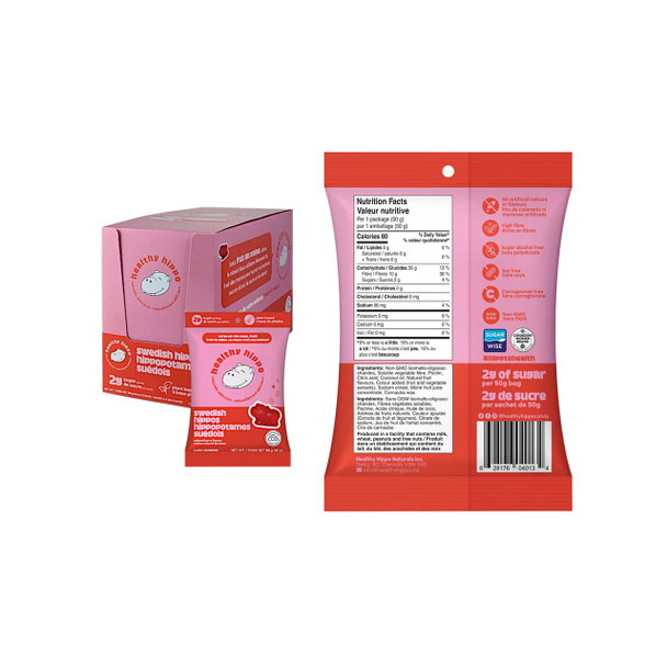 Healthy Hippo Low Sugar Gummies 12pack Swedish Hippos Ingredients | Optimize Nutrition