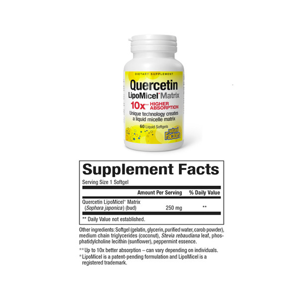 Natural Factors Quercetin LipoMicel Matrix Ingredients | Optimize Nutrition