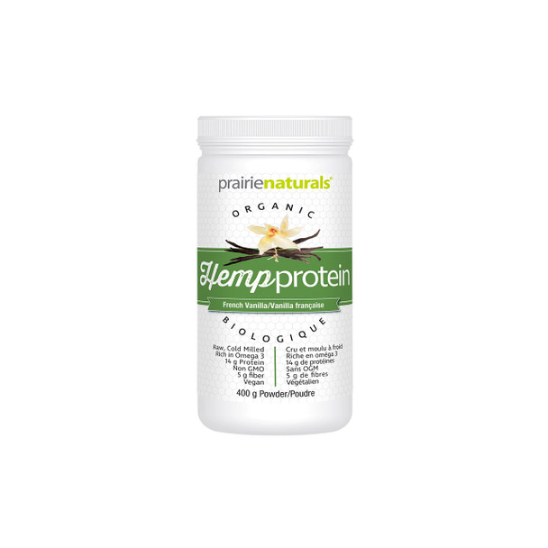 Prairie Naturals Organic Hemp Protein 400g French Vanilla | Optimize Nutrition