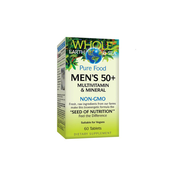 Whole Earth & Sea Men's 50+ 60 vcap | Optimize Nutrition