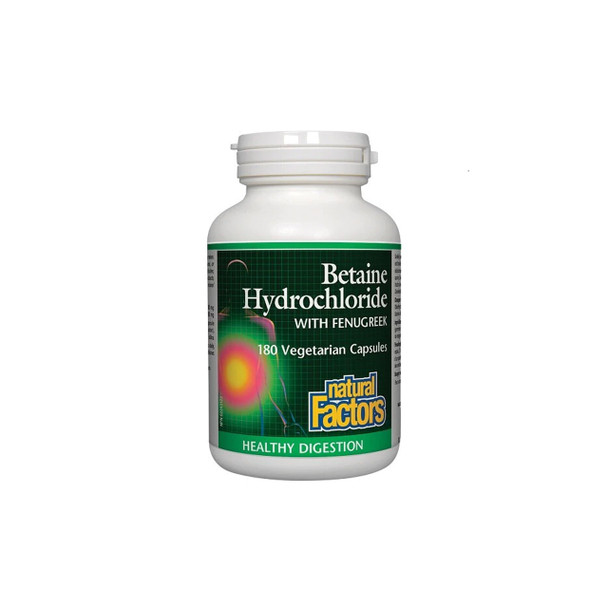 Natural Factors Betaine Hydrochloride with Fenugreek 90cap | Optimize Nutrition