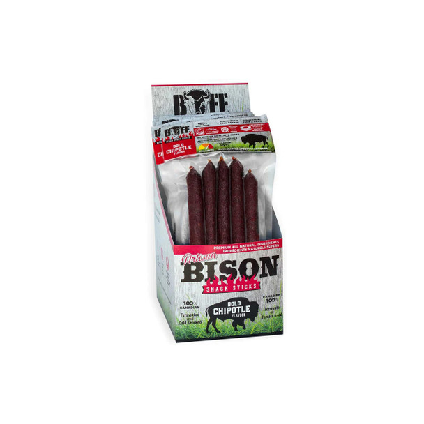 BUFF Bison Snack Sticks 12x125g (5 Pack) Box | Optimize Nutrition