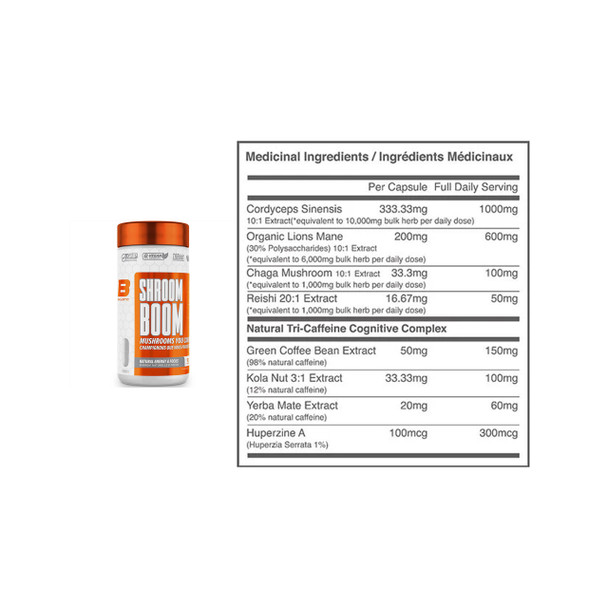 Ballistic Labs Shroom Boom Ingredients | Optimize Nutrition