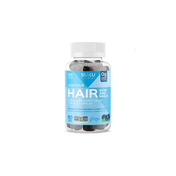 Suku Vitamins Luscious Hair Skin and Nails 60Gummies | Optimize Nutrition